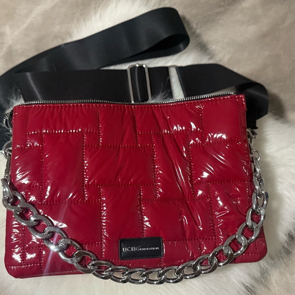 BCBGMaxAzria Glossy Red Crossbody Bag